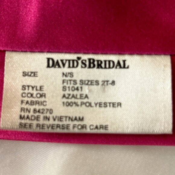 David's Bridal SZ 2 White Formal Dress Flower Girl Formal Concert Recital - Picture 9 of 9
